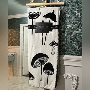 Rachel Zoe black and white mushroom blanket